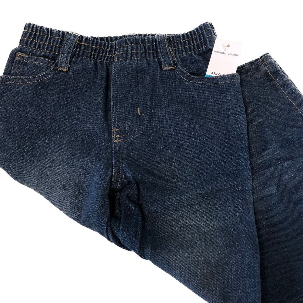 Kids Headquarters Denim Jeans Blue With Pockets Pull On Size 24M - Picture 4 of 15